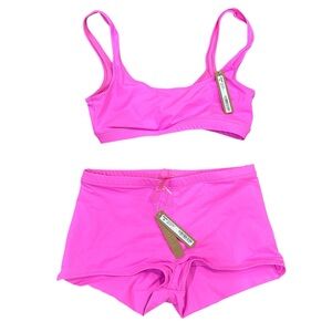 Skims NWT Taffy SWIM Tank BIKINI TOP & MID WAIST Short Boyshort Sz Small 2pc Set